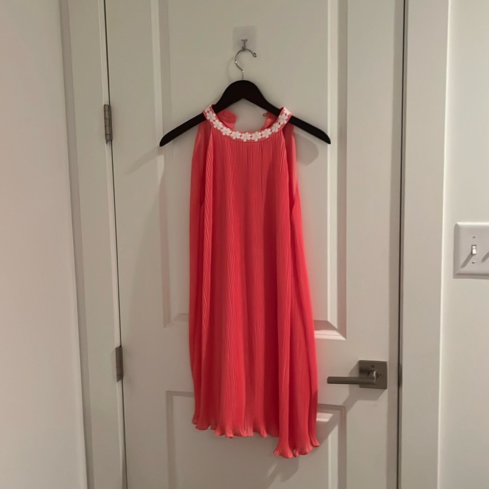 Janie and jack pink halter dress size girls 12.